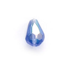 8x6mm Faceted Drop (hole size:1.3mm) - Sapphire AB