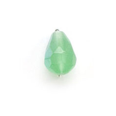8x6mm Faceted Drop (hole size:1.3mm) - Opal Green AB