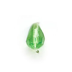 8x6mm Faceted Drop (hole size:1.3mm) - Light Emerald AB