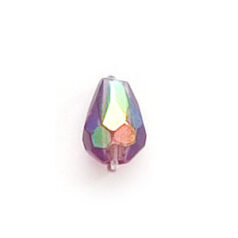 8x6mm Faceted Drop (hole size:1.3mm) - Light Amethyst AB