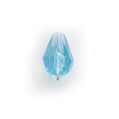 8x6mm Faceted Drop (hole size:1.3mm) - Aqua AB