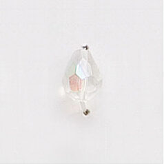 7x5mm Faceted Drop (hole size:1.3mm) - Crystal AB