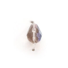 7x5mm Faceted Drop (hole size:1.3mm) - Black Diamond AB