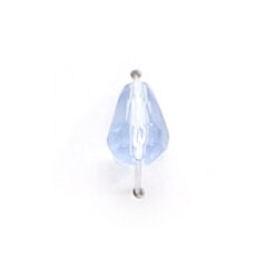 7x5mm Faceted Drop (hole size:1.3mm) - Light Sapphire AB
