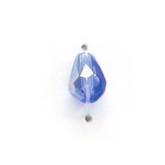7x5mm Faceted Drop (hole size:1.3mm) - Sapphire AB