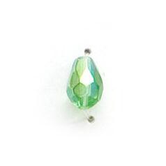 7x5mm Faceted Drop (hole size:1.3mm) - Light Emerald AB