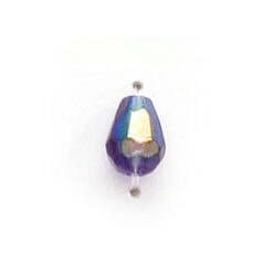 7x5mm Faceted Drop (hole size:1.3mm) - Tanzanite AB