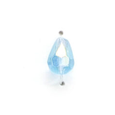 7x5mm Faceted Drop (hole size:1.3mm) - Aqua AB
