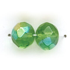 8x10mm Rondelle - Peridot AB