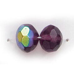 8x10mm Rondelle - Dark Amethyst AB