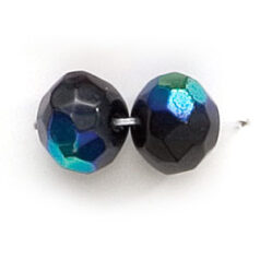 6x8mm Rondelle - Jet Black AB