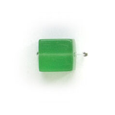 8x8mm Firepolish Cubes (hole size:1.2mm) - Opal Green
