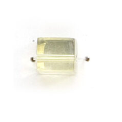 8x8mm Firepolish Cubes (hole size:1.2mm) - Jonquil AB