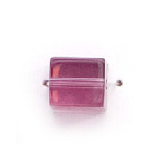8x8mm Firepolish Cubes (hole size:1.2mm) - Alexandrite AB