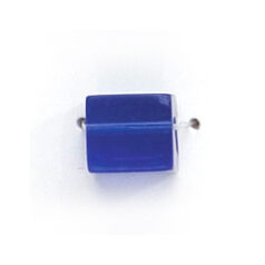 8x8mm Firepolish Cubes (hole size:1.2mm) - Sapphire AB