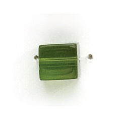 8x8mm Firepolish Cubes (hole size:1.2mm) - Chartreuse AB