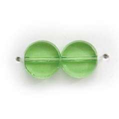 8mm Flat Disc(Thickness:3mm/Holesize:1.4mm) - Peridot