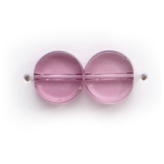 8mm Flat Disc(Thickness:3mm/Holesize:1.4mm) -  Light Amethyst
