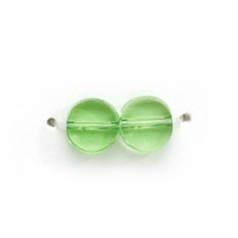 6mm Flat Disc(Thickness:3mm/Holesize:1.4mm) - Peridot
