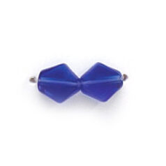 6x6mm Flat Diamond (thickness:2.25mm/holesize:0.9mm) - Cobalt Blue