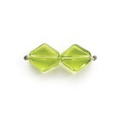 6x6mm Flat Diamond (thickness:2.25mm/holesize:0.9mm) - Chartreuse