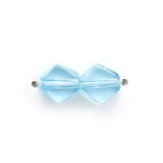 6x6mm Flat Diamond (thickness:2.25mm/holesize:0.9mm) - Aqua
