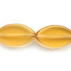 13x8mm Flat Oval(thickness:3mm/ hole size: 1.2mm) - Light Topaz