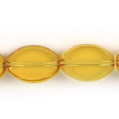 11x8mm flat oval(thickness:3mm, hole size:1.2mm) - Topaz