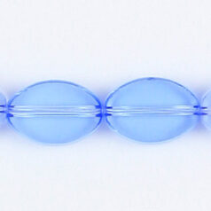 11x8mm flat oval(thickness:3mm, hole size:1.2mm) - Light Blue
