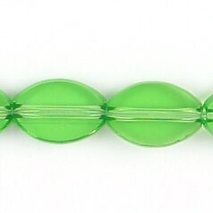11x8mm flat oval(thickness:3mm, hole size:1.2mm) - Green