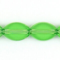11x8mm flat oval(thickness:3mm, hole size:1.2mm) - Light Green