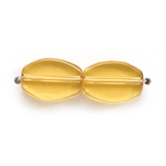 9x6mm Flat Oval (thickness:2mm/hole size:1.2mm) - Light Topaz