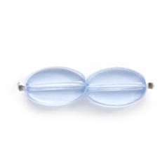 9x6mm Flat Oval (thickness:2mm/hole size:1.2mm) - Light Sapphire