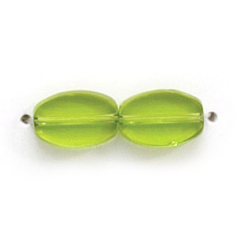 9x6mm Flat Oval (thickness:2mm/hole size:1.2mm) - Chartreuse