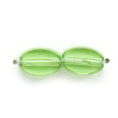 9x6mm Flat Oval (thickness:2mm/hole size:1.2mm) - Peridot