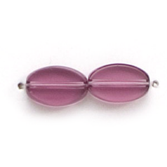 9x6mm Flat Oval (thickness:2mm/hole size:1.2mm) - Dark Amethyst
