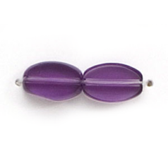 9x6mm Flat Oval (thickness:2mm/hole size:1.2mm) - Tanzanite