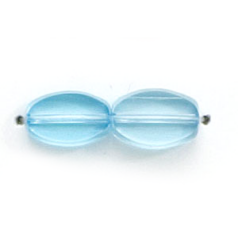 9x6mm Flat Oval (thickness:2mm/hole size:1.2mm) - Aqua