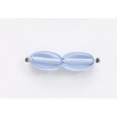 7x4mm Flat Oval (thickness:2mm/ hole size:1.4mm) - Light Sapphire