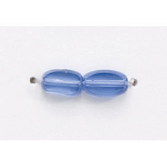 7x4mm Flat Oval (thickness:2mm/ hole size:1.4mm) - Sapphire