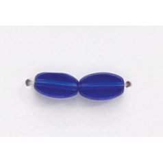 7x4mm Flat Oval (thickness:2mm/ hole size:1.4mm) - Cobalt Blue