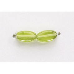 7x4mm Flat Oval (thickness:2mm/ hole size:1.4mm) - Chartreuse