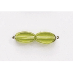 7x4mm Flat Oval (thickness:2mm/ hole size:1.4mm) - Olive