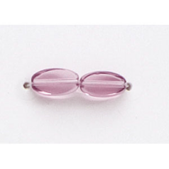 7x4mm Flat Oval (thickness:2mm/ hole size:1.4mm) - Light Amethyst