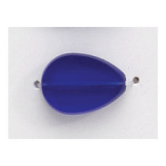 12x9mm Flat Drop(thickness:3mm/ hole size:1.9mm) - CrystalCobalt Blue