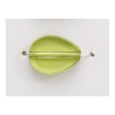 12x9mm Flat Drop(thickness:3mm/ hole size:1.9mm) - Chartreuse