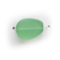 12x9mm Flat Drop(thickness:3mm/ hole size:1.9mm) - Opal Green