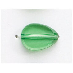 12x9mm Flat Drop(thickness:3mm/ hole size:1.9mm) - Light Emerald
