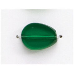 12x9mm Flat Drop(thickness:3mm/ hole size:1.9mm) - Emerald