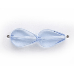 9x6mm Flat Drop (thickness:3mm/ hole size:1.2mm) - Light Sapphire